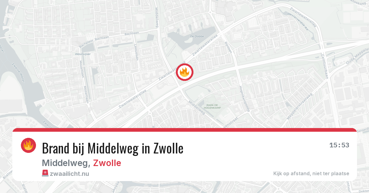 Brand bij Middelweg in Zwolle — 8 jul 2026
