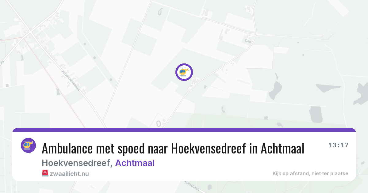 Ambulance met spoed naar Hoekvensedreef in Achtmaal — 26 jul 2026