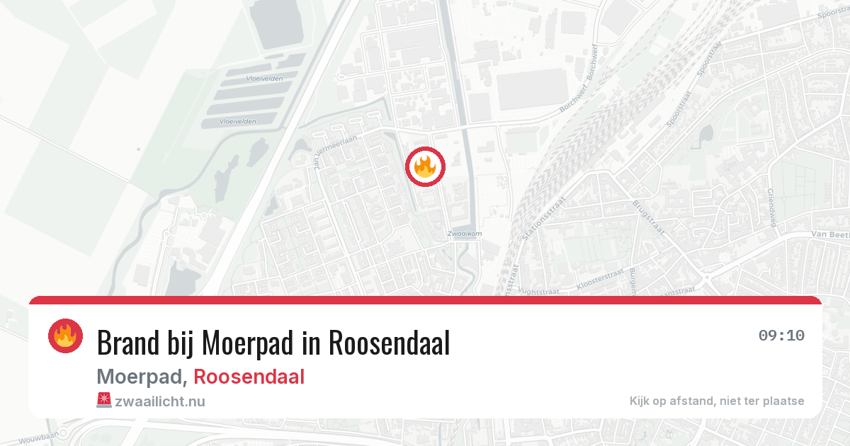 Brand bij Moerpad in Roosendaal — 12 jul 2026