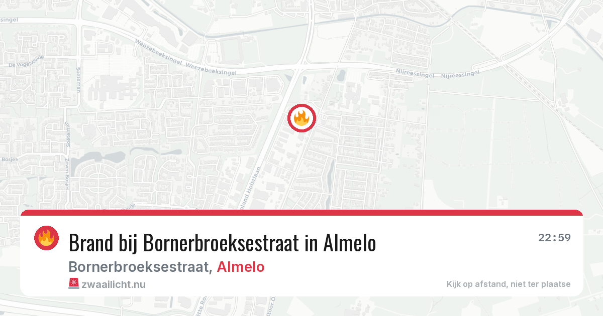 Brand bij Bornerbroeksestraat in Almelo — 1 jun 2026