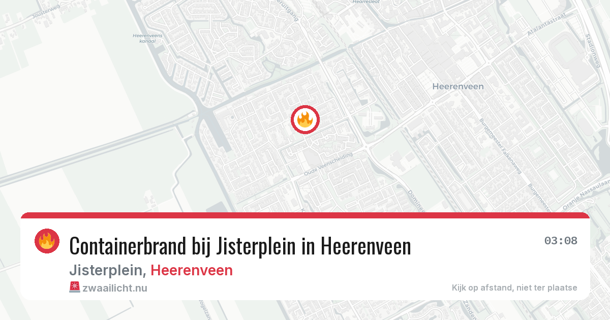 Containerbrand bij Jisterplein in Heerenveen — 30 mei 2026