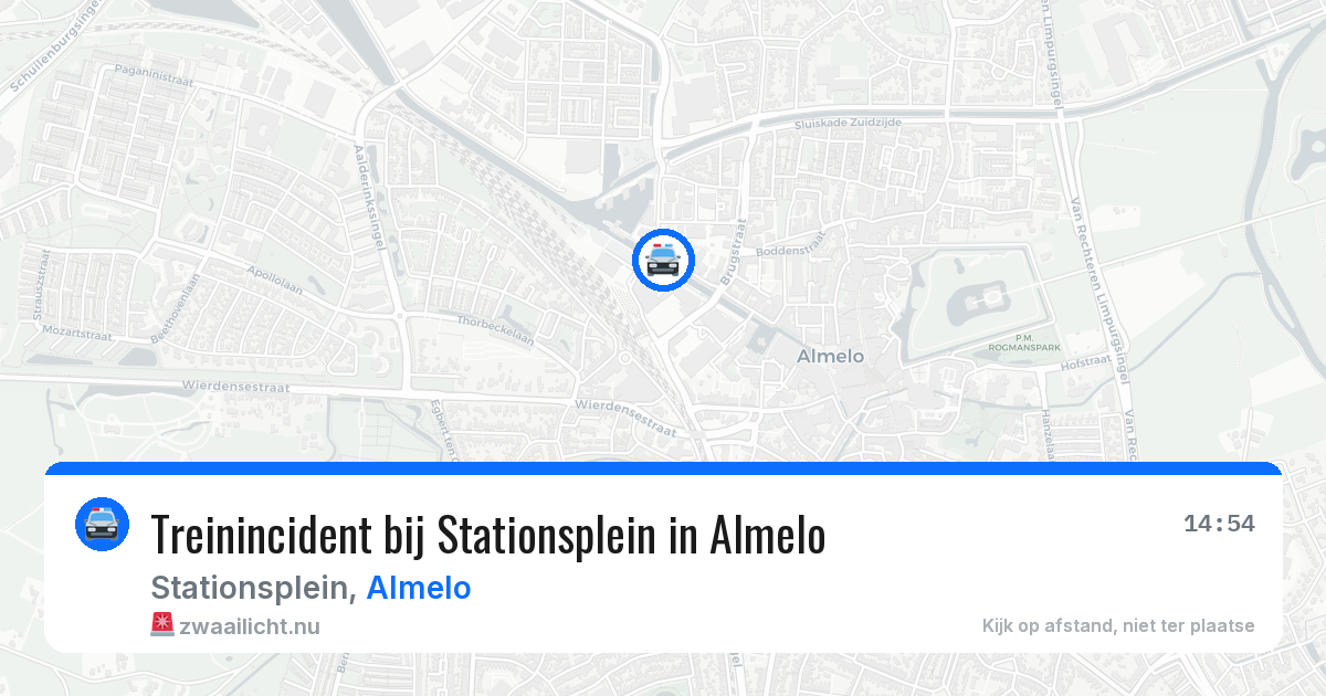 Treinincident bij Stationsplein in Almelo — 1 jun 2026