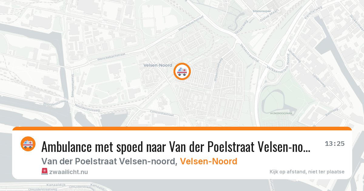 Ambulance met spoed naar Van der Poelstraat Velsen-noord in Velsen-Noord — 26 mei 2026