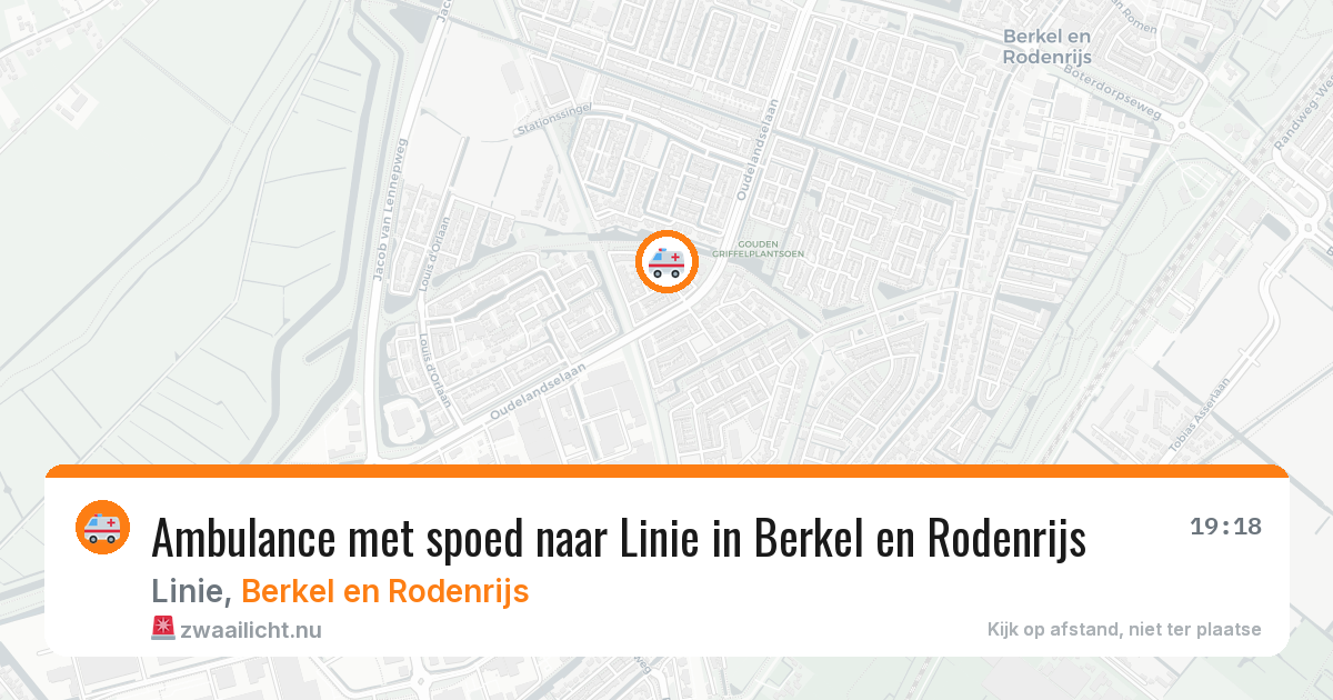 Ambulance met spoed naar Linie in Berkel en Rodenrijs — 20 jul 2026