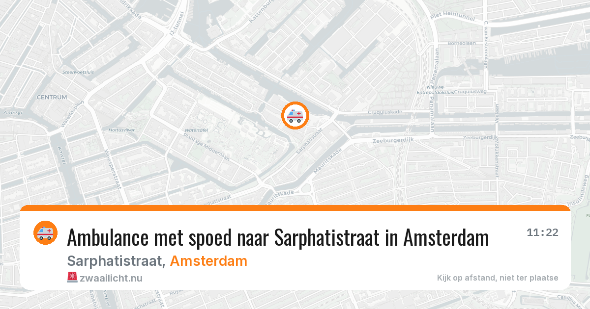Ambulance met spoed naar Sarphatistraat in Amsterdam — 15 jul 2026