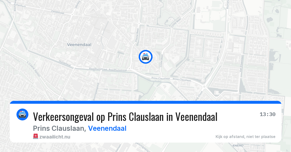 Verkeersongeval op Prins Clauslaan in Veenendaal — 25 mei 2026