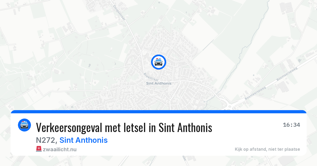 Verkeersongeval met letsel in Sint Anthonis — 3 jun 2026