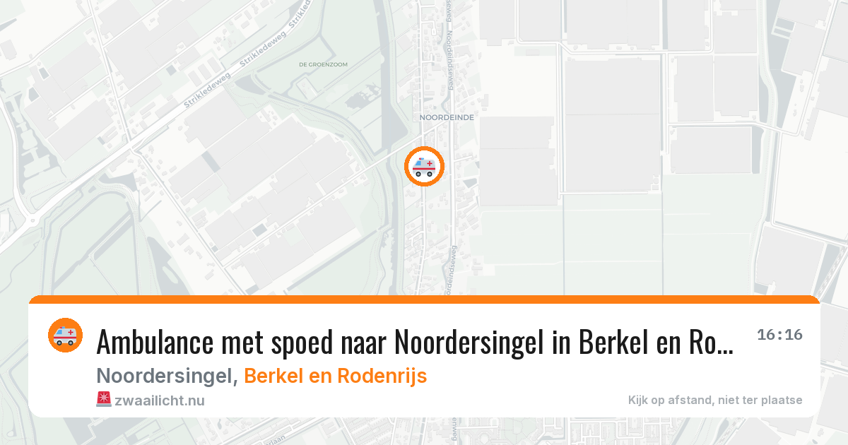 Ambulance met spoed naar Noordersingel in Berkel en Rodenrijs — 17 mrt 2026