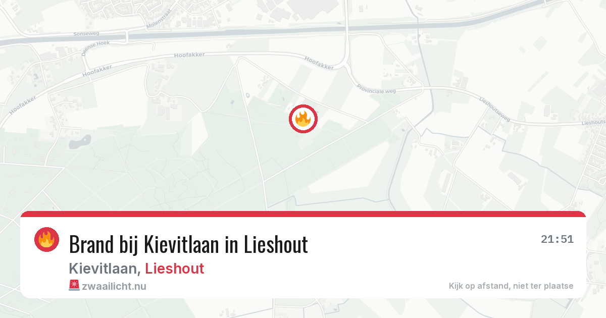 Brand bij Kievitlaan in Lieshout — 9 jul 2026