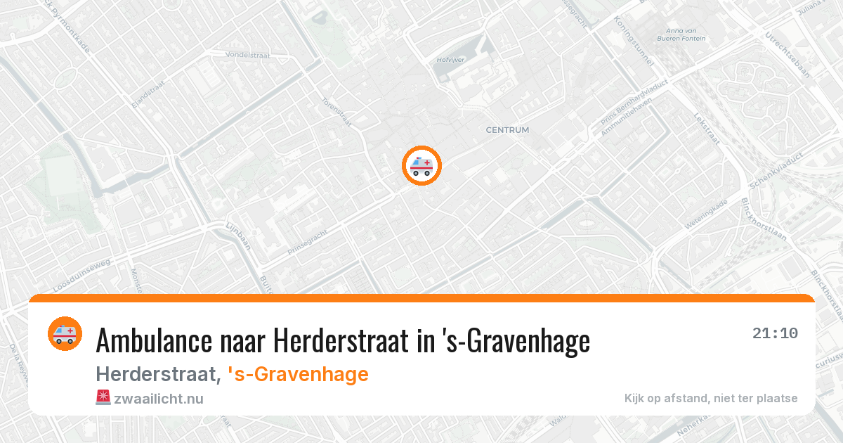 Ambulance naar Herderstraat in 's-Gravenhage — 13 jul 2026