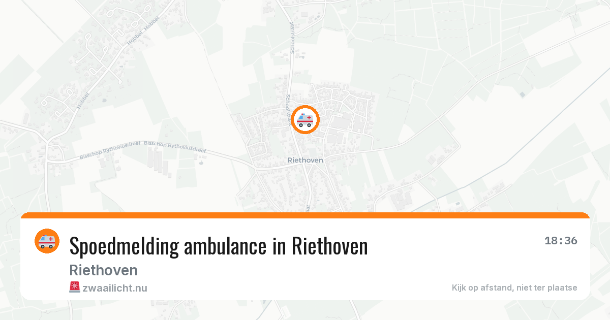 Spoedmelding ambulance in Riethoven — 16 jul 2026