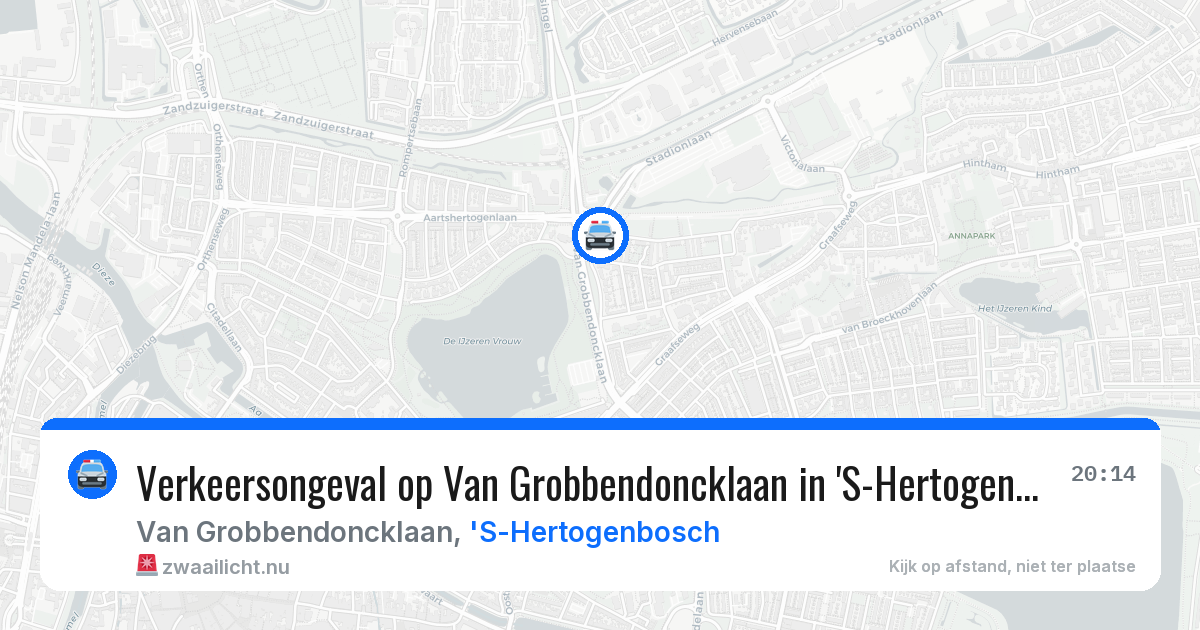 Verkeersongeval op Van Grobbendoncklaan in 'S-Hertogenbosch — 19 jan 2026