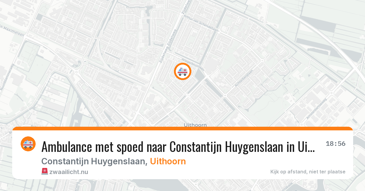 Ambulance met spoed naar Constantijn Huygenslaan in Uithoorn — 20 mrt 2026