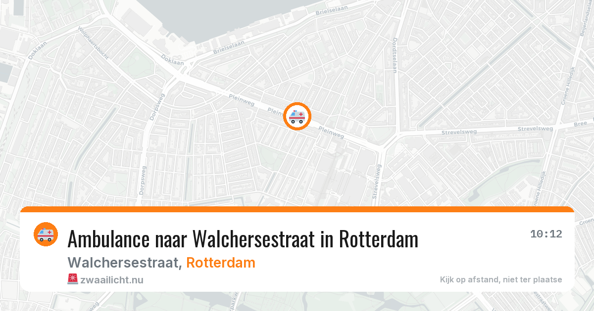 Ambulance naar Walchersestraat in Rotterdam — 16 jul 2026