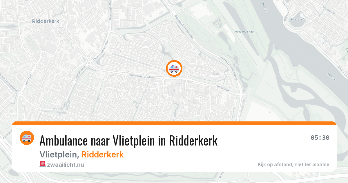 Ambulance naar Vlietplein in Ridderkerk — 22 jul 2026
