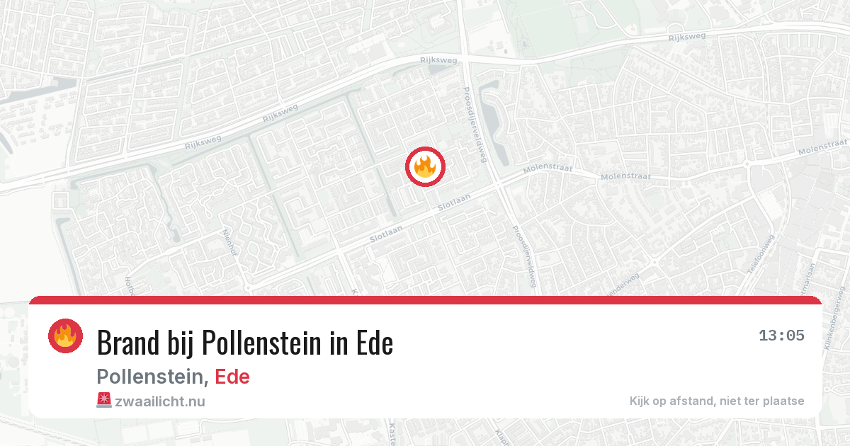 Brand bij Pollenstein in Ede — 21 mrt 2026