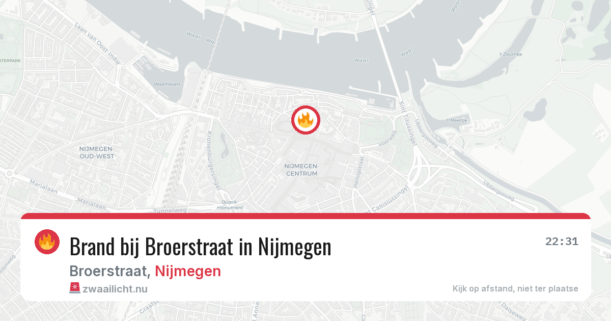 Brand bij Broerstraat in Nijmegen — 31 mrt 2026