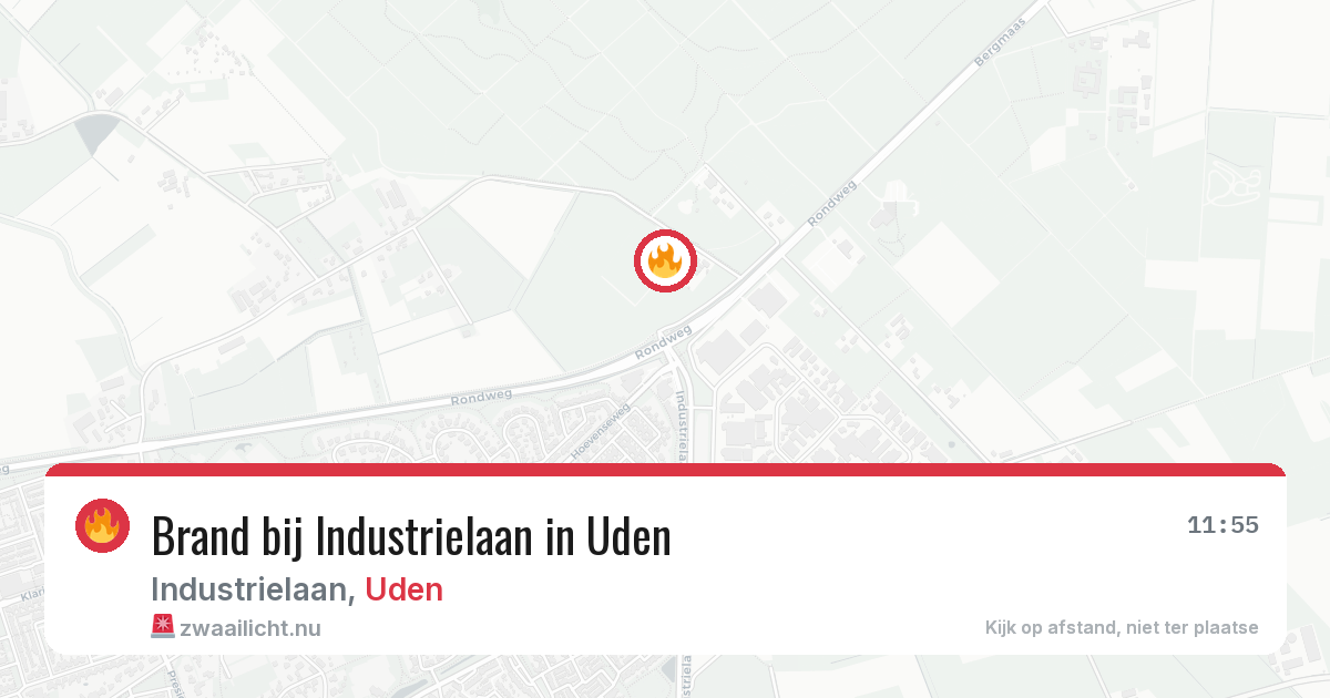 Brand bij Industrielaan in Uden — 13 jul 2026