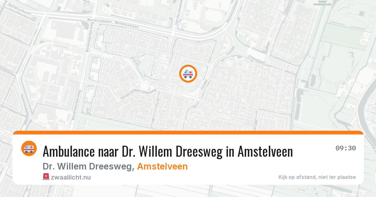 Ambulance naar Dr. Willem Dreesweg in Amstelveen — 16 mei 2026