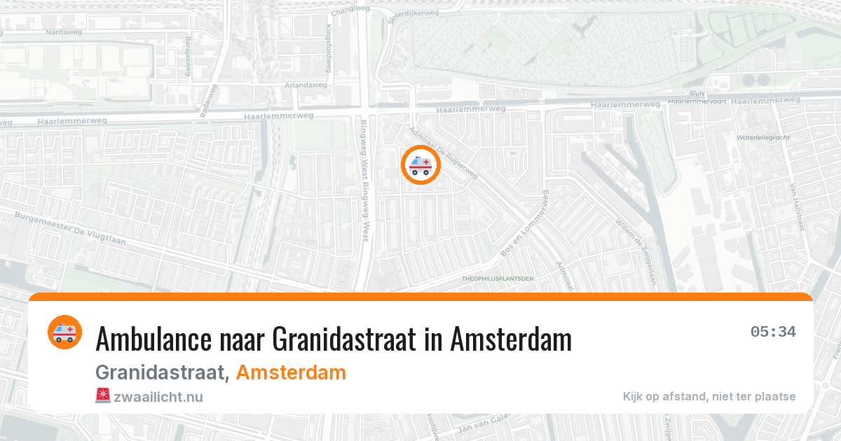 Ambulance naar Granidastraat in Amsterdam — 17 jul 2026
