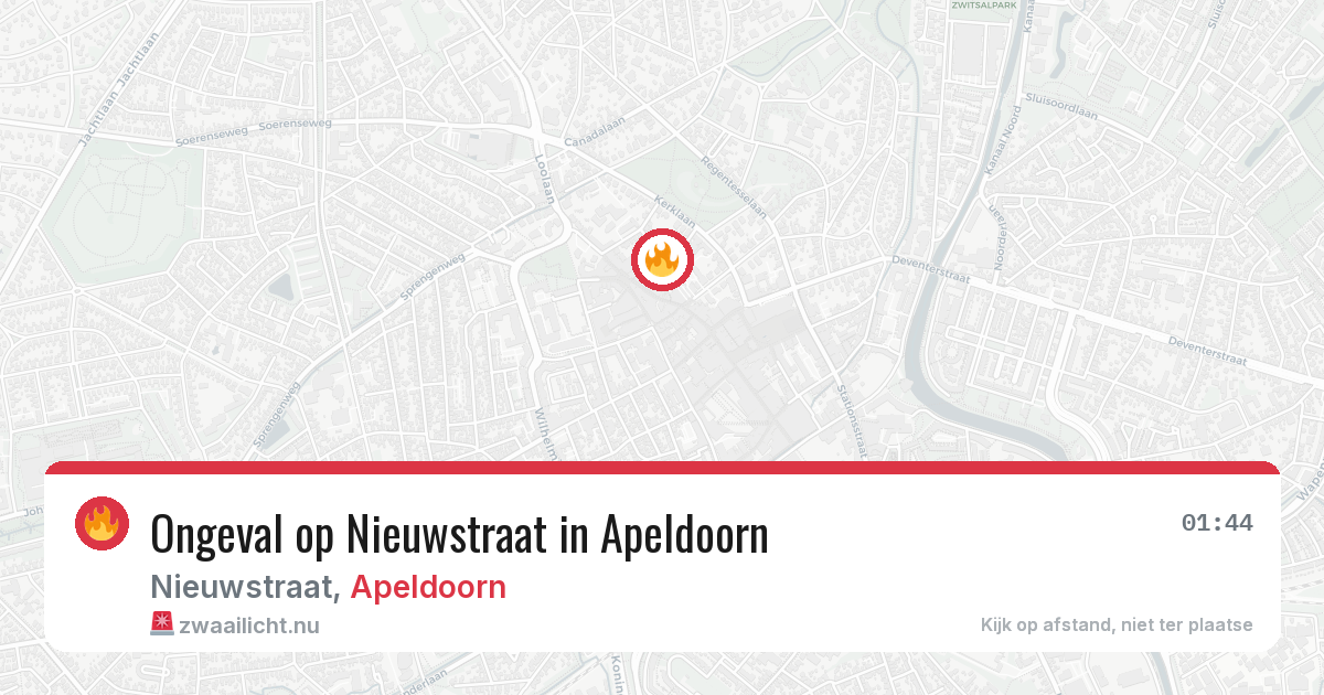 Ongeval op Nieuwstraat in Apeldoorn — 28 mei 2026