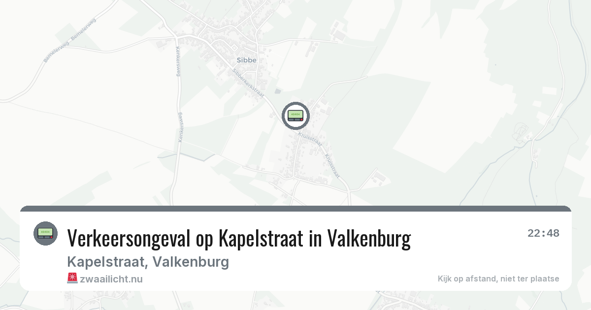Verkeersongeval op Kapelstraat in Valkenburg — 24 jul 2026