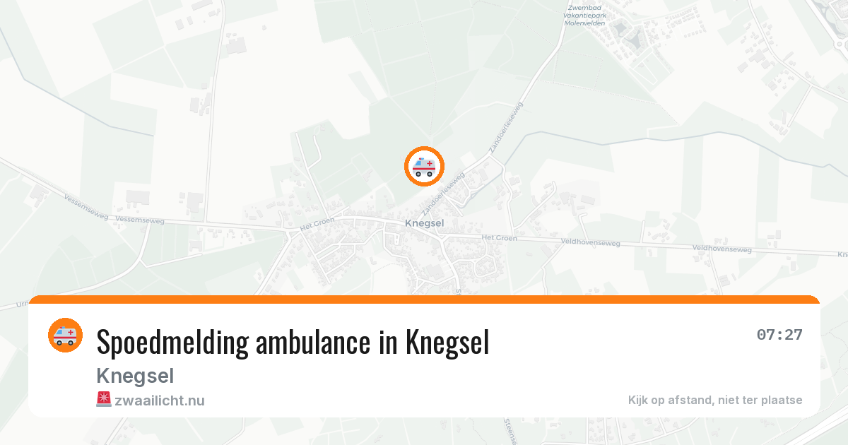 Spoedmelding ambulance in Knegsel — 26 mei 2026