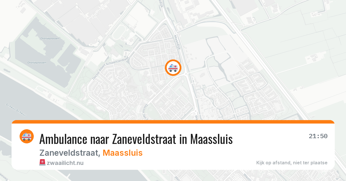Ambulance naar Zaneveldstraat in Maassluis — 19 jul 2026