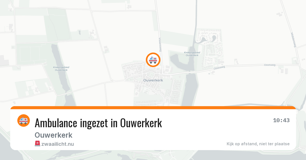 Ambulance ingezet in Ouwerkerk — 12 jul 2026