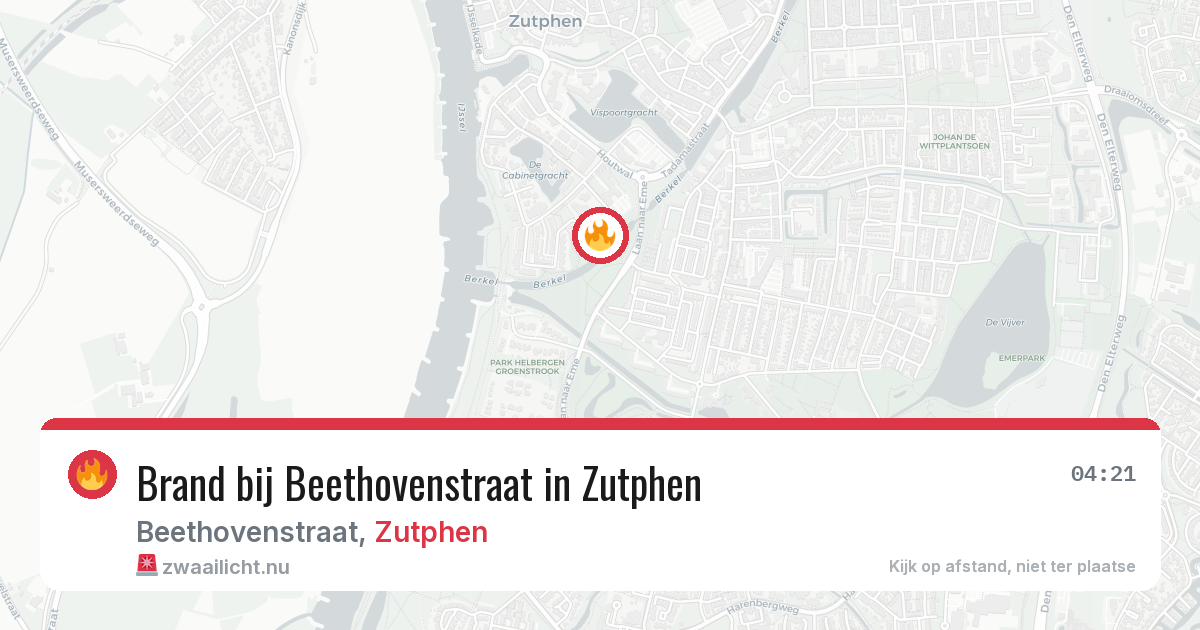 Brand bij Beethovenstraat in Zutphen — 2 apr 2026