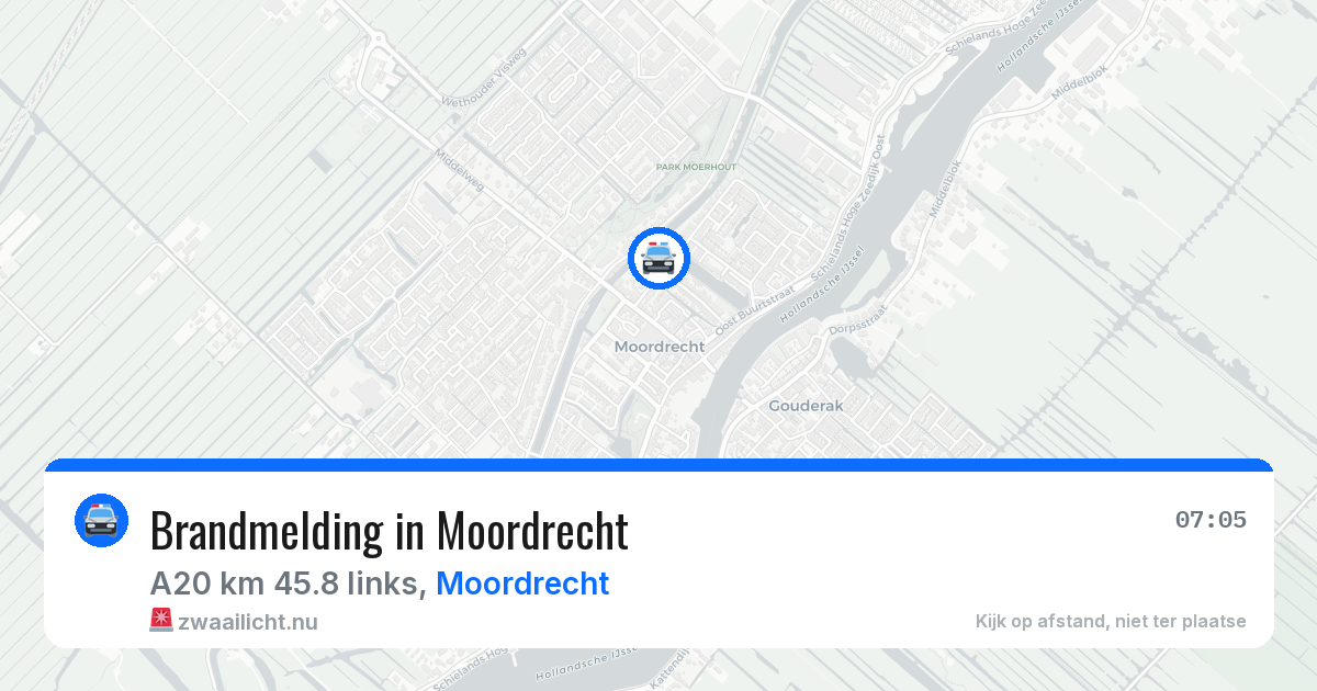 Brandmelding in Moordrecht — 21 jul 2026