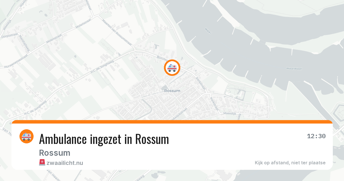 Ambulance ingezet in Rossum — 8 mei 2026