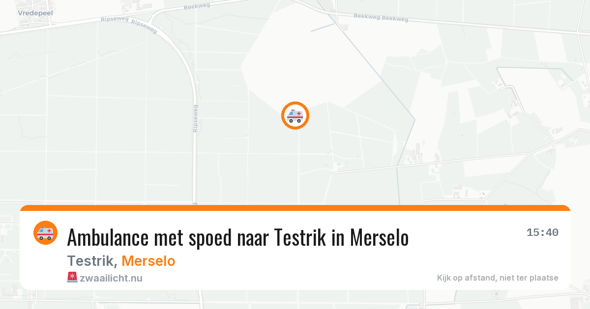 Ambulance met spoed naar Testrik in Merselo — 21 mei 2026