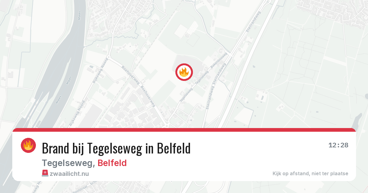Brand bij Tegelseweg in Belfeld — 11 jul 2026
