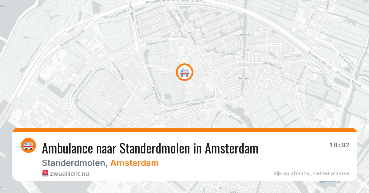 Ambulance naar Standerdmolen in Amsterdam — 10 apr 2026
