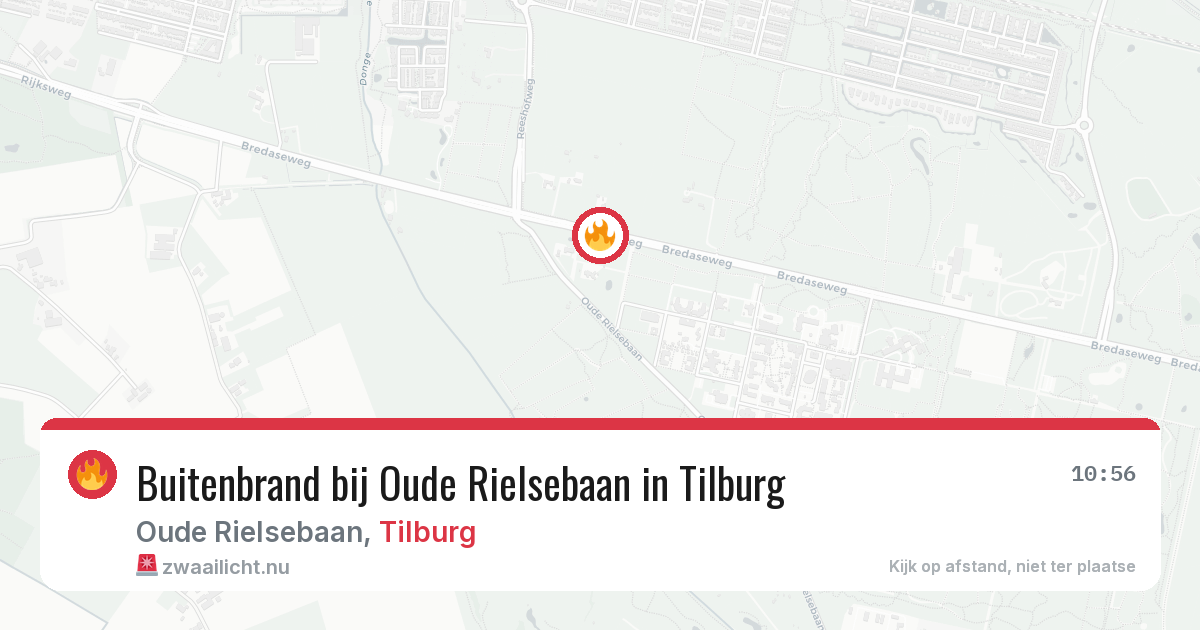 Buitenbrand bij Oude Rielsebaan in Tilburg — 12 jul 2026