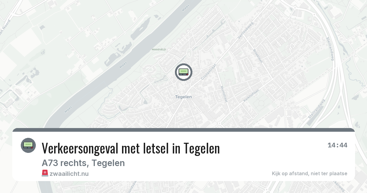 Verkeersongeval met letsel in Tegelen — 21 jul 2026
