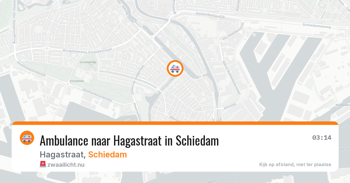 Ambulance naar Hagastraat in Schiedam — 27 jul 2026