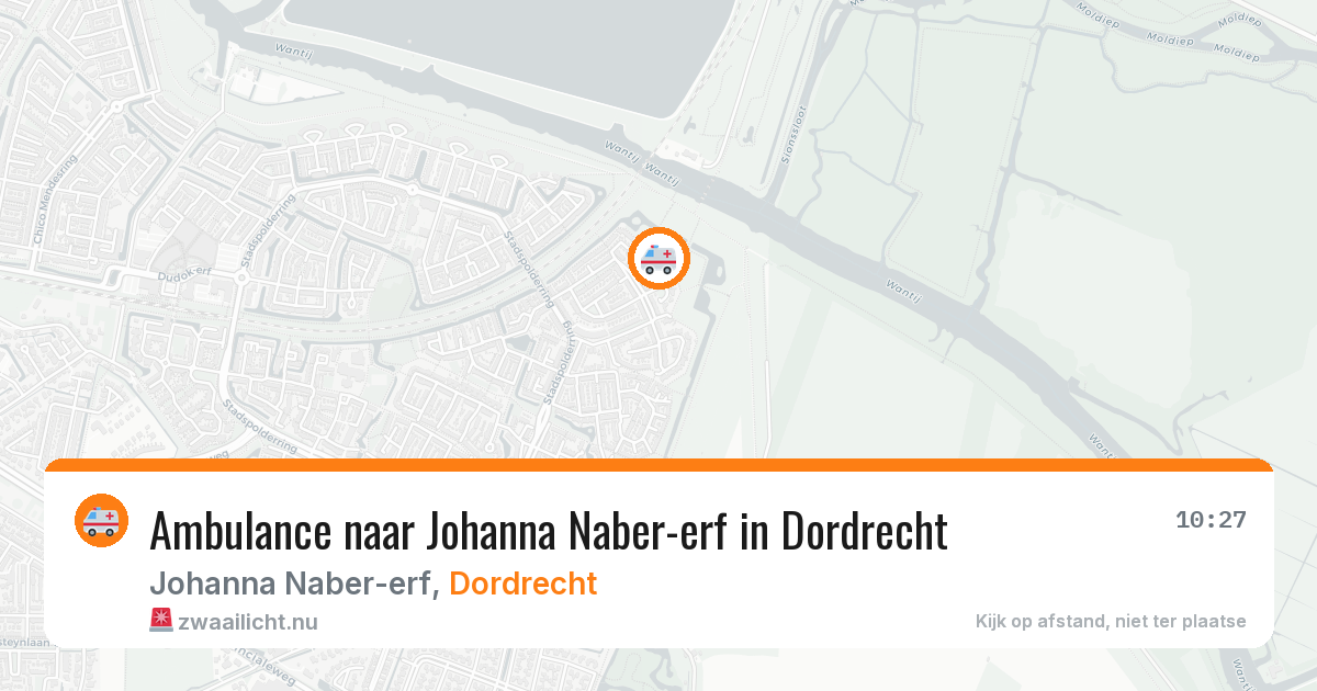 Ambulance naar Johanna Naber-erf in Dordrecht — 22 mrt 2026
