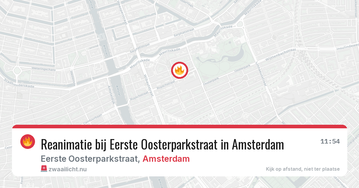 Reanimatie bij Eerste Oosterparkstraat in Amsterdam — 14 mei 2026