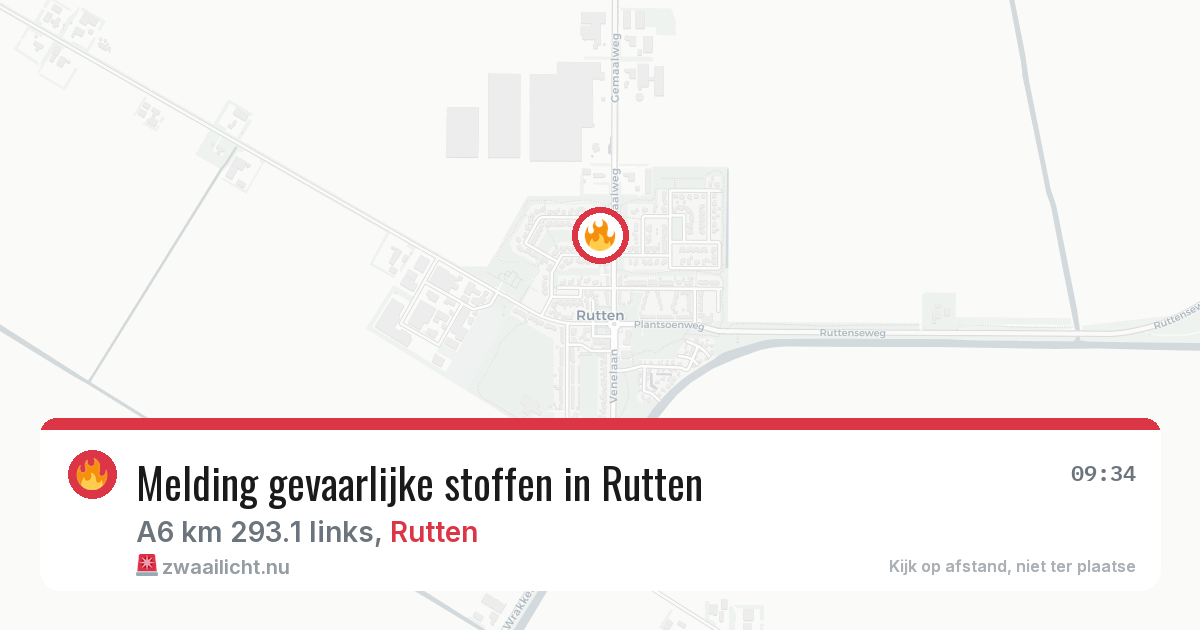 Melding gevaarlijke stoffen in Rutten — 8 apr 2026