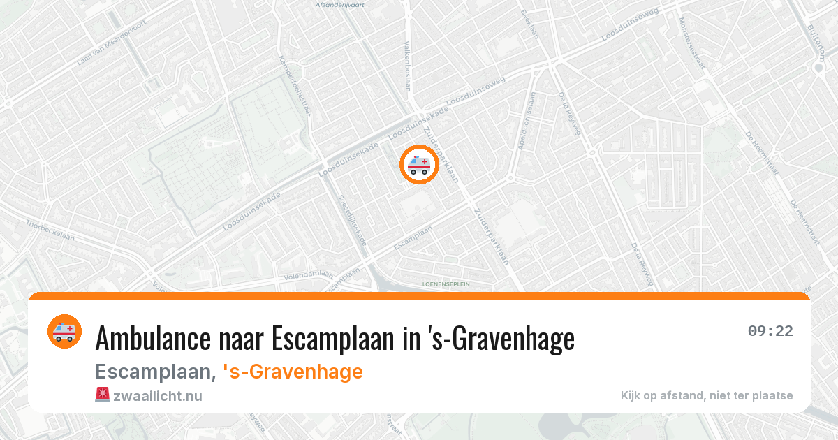 Ambulance naar Escamplaan in 's-Gravenhage — 23 mrt 2026