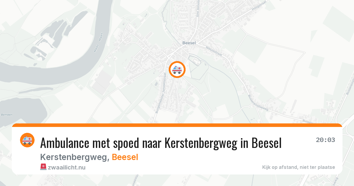 Ambulance met spoed naar Kerstenbergweg in Beesel — 28 jun 2026