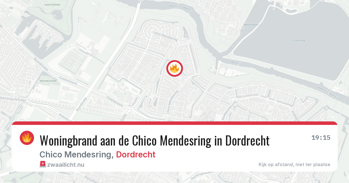 Woningbrand aan de Chico Mendesring in Dordrecht — 18 feb 2026