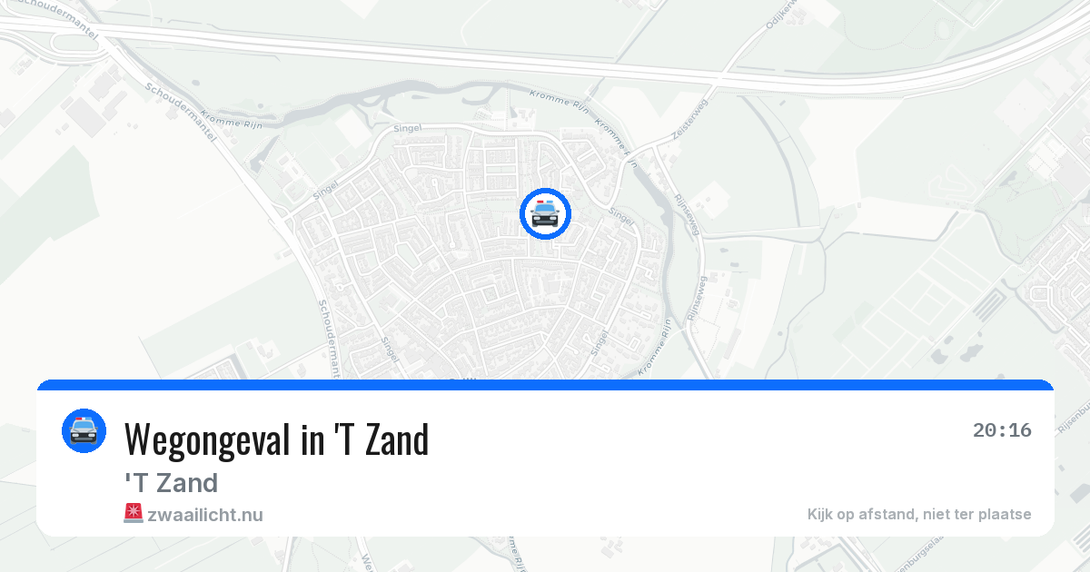 Wegongeval in 'T Zand — 9 jul 2026