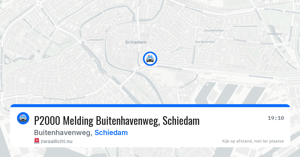 P2000 Melding Buitenhavenweg, Schiedam — 20 jul 2026