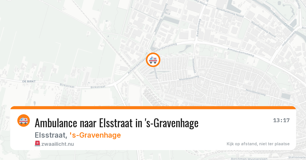 Ambulance naar Elsstraat in 's-Gravenhage — 24 mrt 2026