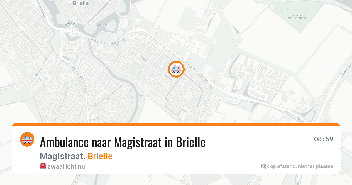 Ambulance naar Magistraat in Brielle — 12 jul 2026