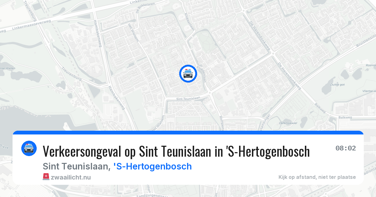 Verkeersongeval op Sint Teunislaan in 'S-Hertogenbosch — 17 mrt 2026