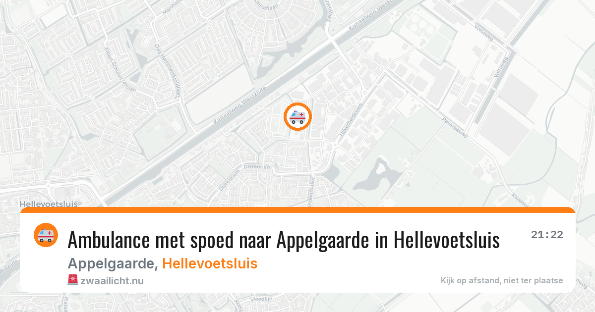 Ambulance met spoed naar Appelgaarde in Hellevoetsluis — 14 mei 2026